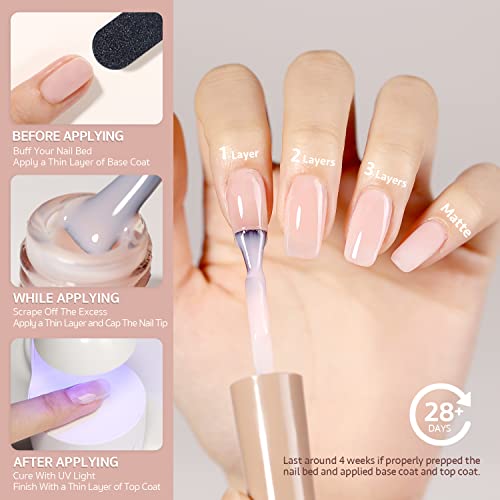 Gaoy Jelly Sheer Nude Gel Polo