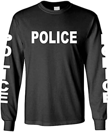 Polícia - Novidade policial da polícia - Tee de mangas compridas