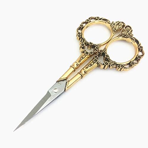 Yeqin Silver Vintage Scissors Scissors Scissors Scissors DIY Ferramentas de cisalhamento para artesanato, bordado, trabalho de