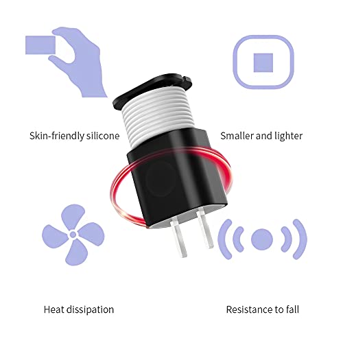 Woonsoon 2 em 1 Protetor de carregador de silicone, enrolador de cabos de dados de 18W/20W, ferramenta de armazenamento de proteção