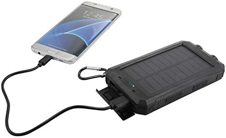 Banco de potência de ondas de caixa compatível com Gionee M15 - Solar Rejuva Powerpack, Banco de Power de Backup Solar, Banco 10000mAh para Gionee M15 - Jet Black
