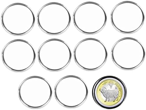 Cápsulas de moedas com junta de espuma de 29 mm a 39 mm de coleta de caixa de moedas redonda de moeda 10pcs coleta de moedas armazenamento