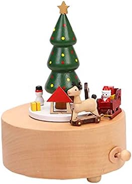 Caixa de música de madeira xbwei festa de natal
