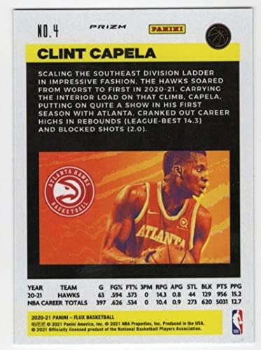 Clint Capela 2020-21 Panini Flux Pulsar alvo 4 nm+ -mt+ nBa Basketball Hawks