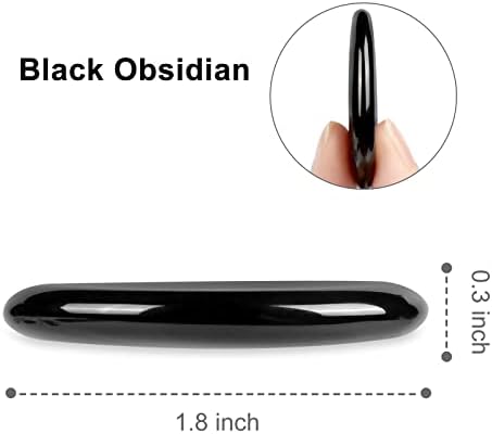 Artistane 1.5 Black Obsidian Crystal Thumb Stone para a ansiedade Chakra Cristal