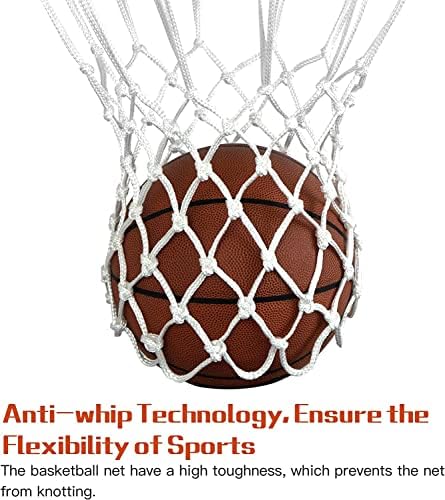 Y8HM 2PCS A substituição da rede de basquete pesada e pesada se encaixa na rede de arco de basquete 12 loop para dentro de