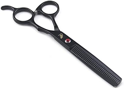 ASJD Professional Pet Helfing Scissors Conjunto, Straight & Rainning & Scissors 7pcs Conjunto para cães gatos preparando 7,0in