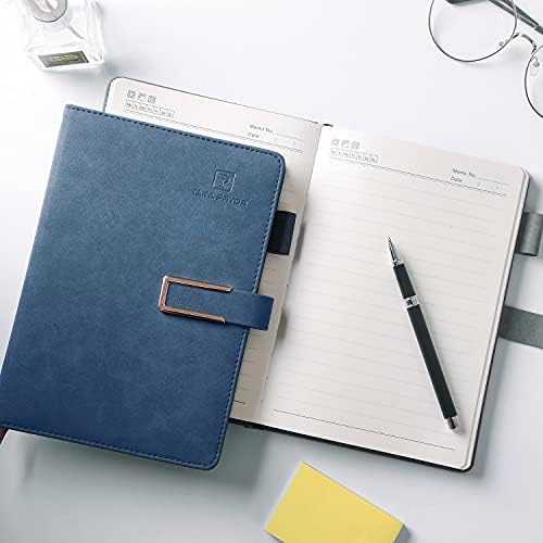 Notebook de diário governado em 2 pacote, capa de fecho magnético de capa dura, com loop de caneta ， Médio 5,7 x 8,3 polegadas,