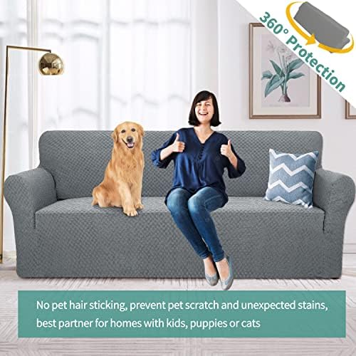 Capa do sofá Yemyhom mais recente Jacquard Design Capas de sofá -de -alongamento alto para 3 Cushion Couch, Pet Dog Proof