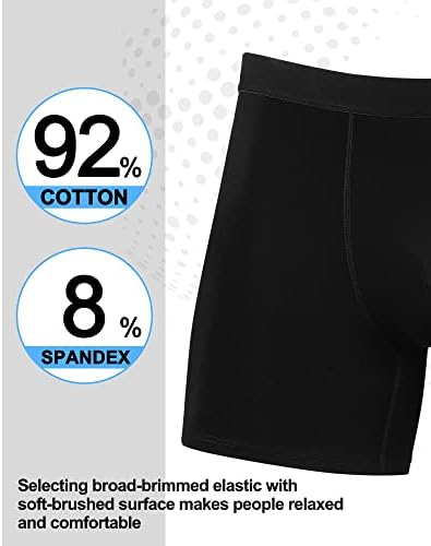 6 Pacote de roupas de baixo para baixo masculino em massa 4xl-6xl Briete grande e alto Briefs de algodão Spandex Brief