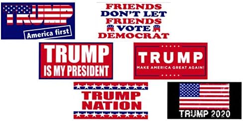 AFETO UNIVERSAL - Coleção de 6 diferentes adesivos de pára -choques removíveis de Trump - Mantenha a América ótima! - Feito