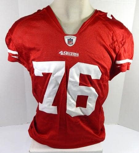 2011 San Francisco 49ers Anthony Davis 76 Jogo emitido Red Jersey 48 DP41200 - Jerseys de Jerseys usados ​​na NFL não assinada
