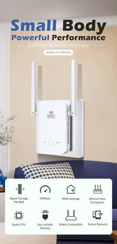 WiFi Range Extender Signal Booster de até 4000 m² e 30 dispositivos, reforço do Internet Extender, amplificador de repetidor de