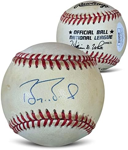 Barry Bonds Autografed National League assinou a MLB Baseball JSA COA UU24719 - Bolalls autografados
