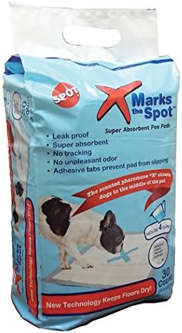 Spot X marca as almofadas de xixi absorventes extra | Almofadas de cachorro | Almofadas de filhotes com adesivo