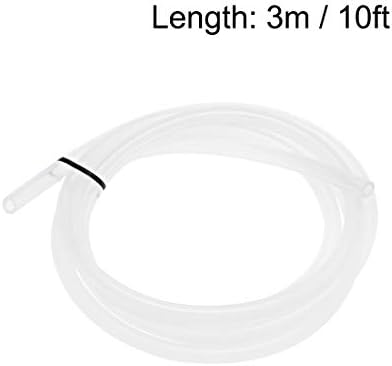 tubo de silicone uxcell, 1/16 id x 1/8 od 10ft silicone borracha tube mangueira de água tubo para transferência de bomba transparente