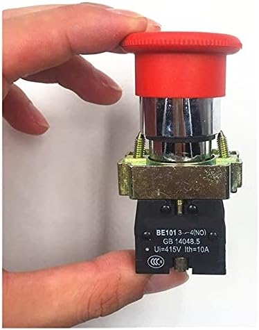 Neyens 1PC NC Sem trava momentânea de trava de 22 mm de cogumelo vermelho interruptor de parada de emergência 600V
