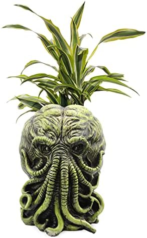 Toy Vault Cthulhu Planter Pot; Planter de resina de monstros grande inspirada em H.P. Lovecraft
