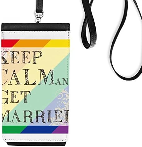 Bandeira do arco -íris LGBT Casar bolsa de carteira de telefone pendurada bolsa móvel bolso preto