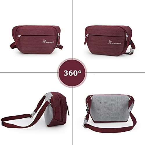 Mountaintop Fanny Pack Pack Crossbody Bag Bag Pack Hip Bum Bag com alça ajustável para treinar ao ar livre Casual