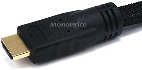MONOPRICE 102285 15 '24AWG CL2 HDMI de alta velocidade para DVI Cabo de adaptador com jaqueta de rede, preto