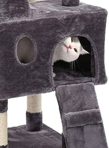 Dhdm Multi-Level Cat Tree Play House Climber Activity Center Tower Hammock Furniture Scratch Post para gatinhos