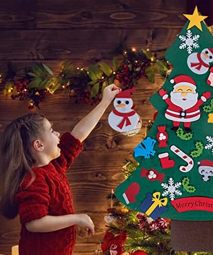 Árvore de Natal de Felt Diy de 3ft com o sinal de néon da árvore de Natal para o Natal