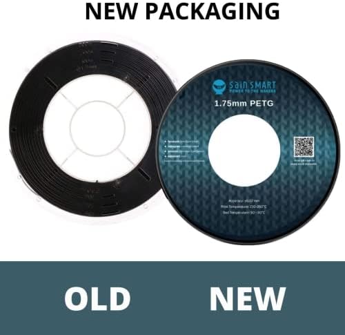 Sainsmart Pro-3 Premium sem emaranhado 1,75 mm PETG 3D Filamento da impressora, PETG azul, 2,2 libras, precisão dimensional +/- 0,02mm,