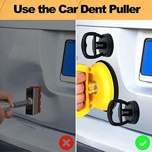 YunXexit Car Dent Puller, 3 compactores de removedores de dente de carro, kit dencotador de dente de copo de sucção para reparo de