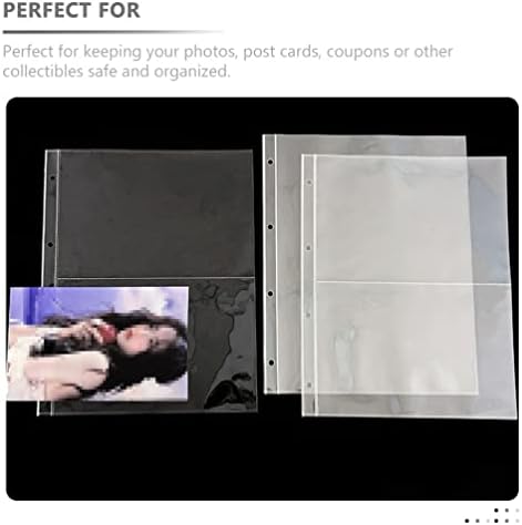Páginas de foto heimp recargas de álbum de foto para 4 bolsos de foto de folha de anel A4 Photo Protector Inserções de manga foto
