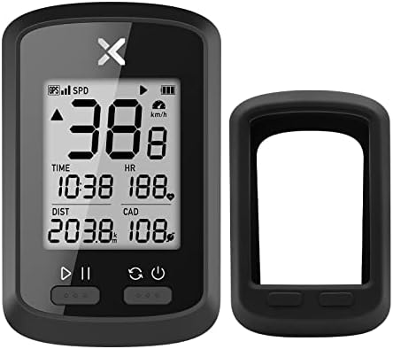 Xoss G+ GPS Computador de bicicleta sem fio, velocímetro de ciclismo e odômetro Bluetooth Ant+ Suporte ao sensor com tampa preta, Ipx7 Propertável 3 Satélites Posicionamento para todas as bicicletas de ciclismo