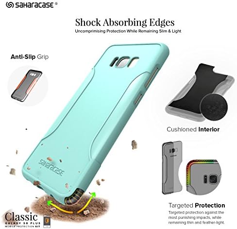 Saharacase Galaxy S8 Plus Caso Setrase Setra Slim Fit & Protective com bordas de absorção de choque e aderência anti-deslizamento
