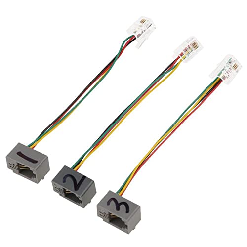 Diário de 3,5 mm de linha de áudio conector de conector de cabo de cabo, fêmea para o cabo do adaptador RJ9 masculino para fone