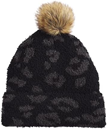 Torta de lama Buffalo Verifique o gorro feminino Chenille, um tamanho, preto