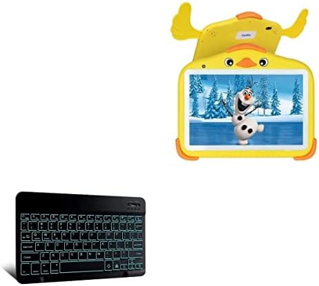 Teclado de onda de caixa compatível com Yosatoo Android 11 Kids Tablet Y10 - Teclado Bluetooth Slimkeys - Com luz de fundo, teclado