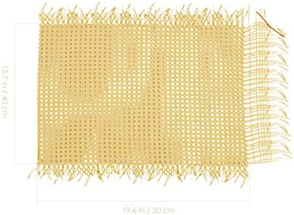 Kits de DIY de cabilock 19,6x15,7 polegadas de cana natural de cana natural de cana de cana -de -rúcia de cana -de -malha de rúva de vime projetos de canculadores de cancer