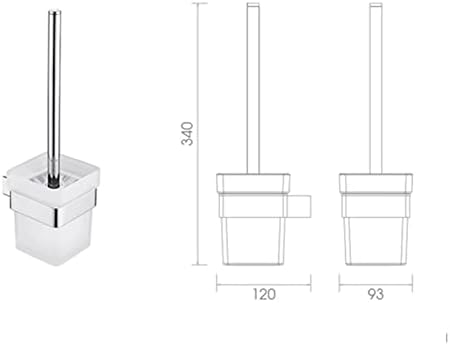 Escova de banheiro de banheiro quadrado bienka com suporte de vidro de copo de vidro montagem de parede