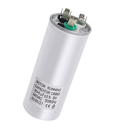 80+5 UF/MFD 440V Capacitor redondo duplo, substituição do capacitor para condicionadores de ar centrais, bombas de