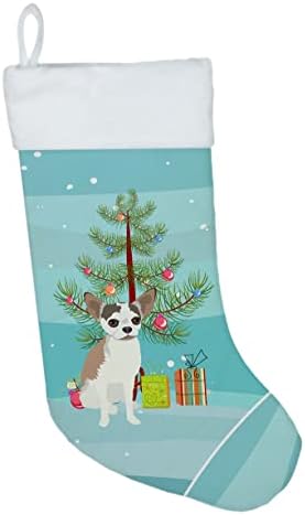 Tesouros de Caroline wdk2981cs chihuahua merle meias de Natal de Natal, lareira pendurando meias de Natal decoração