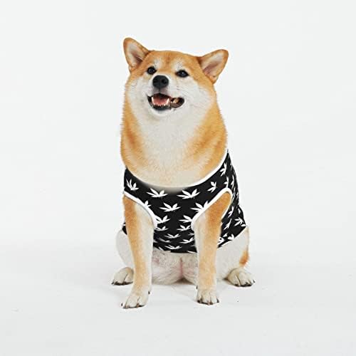 Camisas de animais de estimação de algodão Maconha folhas de cachorro folhas de cachorro Pijama de cão de cachorro macacão de cães