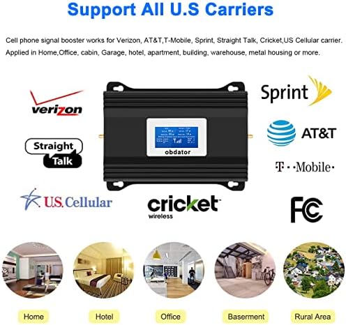 Obdator AT&T CELL CLELEN SINAL DE SINAL VERIZON BOOSTER T MOBILE SPRINT AT & T SINAL DE CÉLULO TODOS OS TODOS OUTRADORES DE US