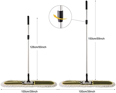 CleanHome Dust Chap MOP Comercial de 36 polegadas para limpeza de madeira para limpeza pesada MOP seco industrial