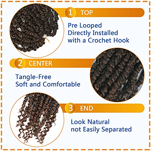 Vemet 28 polegadas paixão Twist Hair 8 pacotes Paixão pré-torcida Torção de crochê Branças Bohemian Balas Curly Balta