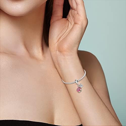 Jóias Narmo 925 Sterling Silver Charms for Bracelets Original Bead Charm para Pandora Bracelet Butterfly Charms Heart Dangle Charmos
