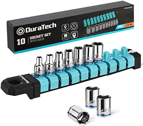 Duratech 1/4 Drive Socket Set & Duratech 24 peças Chave de soquete