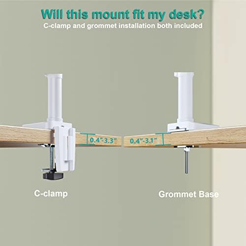 Montagem do monitor triplo Wali, 3 Monitor Stand Desk Mount com braço de mola a gás premium para telas de até 27 polegadas,