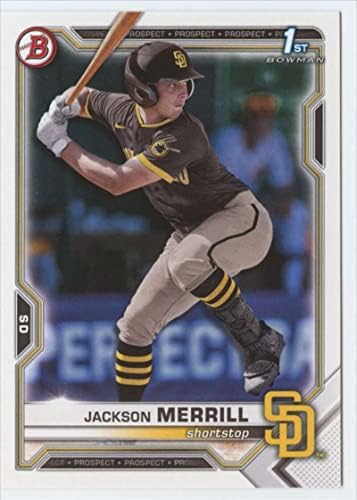 2021 Bowman Draft #BD-119 Jackson Merrill RC Rookie San Diego Padres MLB Baseball Trading Card