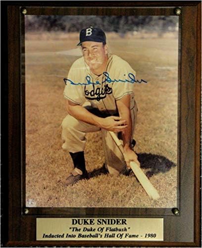 Duke Snider assinado manuado autografado 8x10 foto + colecionadores Nome da placa/placa 80 - Fotos de MLB autografadas