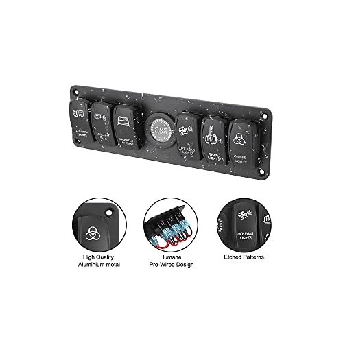 1PCS LED Rocker Switch Panel