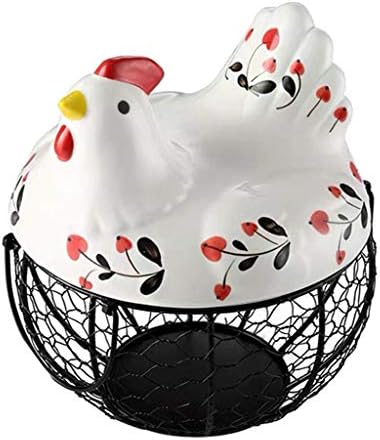 Renslat Iron ovo de cesta de cesta de cesta de frutas Coleção criativa Coleção Creme Cerâmica Ornamentos de decoração Acessórios de cozinha